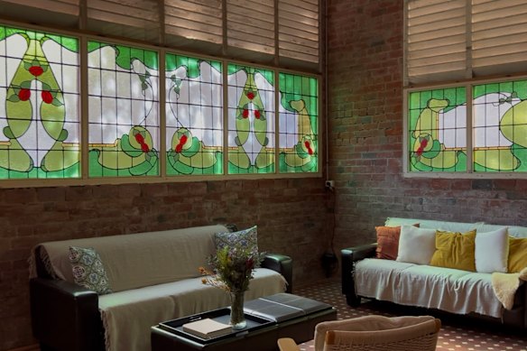 Original elements of the bathhouse were retained in the renovations.