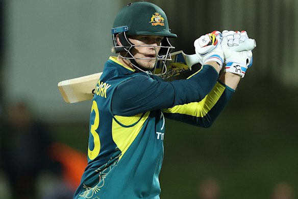 Jake Fraser-McGurk in action for Australia last year.
