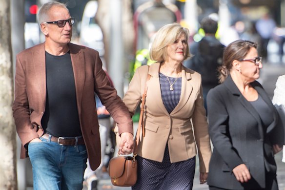 Bernadette Cavanagh, former executive director of people, culture and workplace at City of Parramatta Council, arrives for the opening day of at the ICAC hearing on May 11.