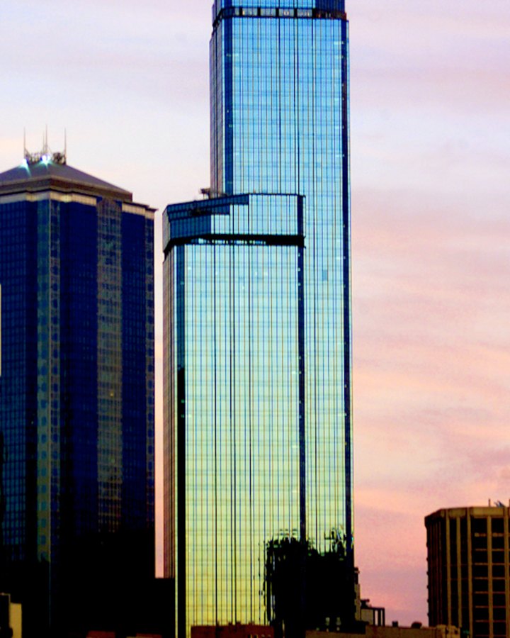 Blue landmark: The twin towers of Melbourne’s Rialto building have been a city landmark since 1986.