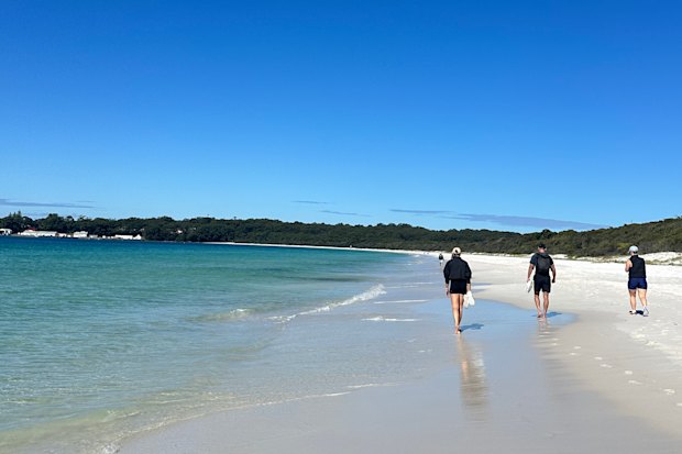Nick Timmings and friends at Jervis Bay.