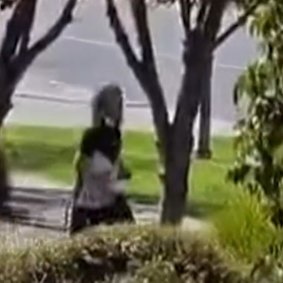 A man is captured on CCTV at the scene of a suspected shooting incident at Bayswater.