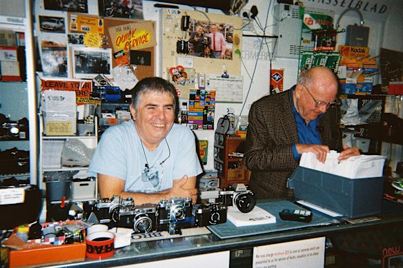 Sydney Super8 owner Nick Vlahadamis and Christopher Tiffany.