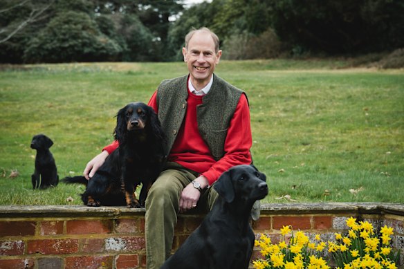 The Duke of Edinburgh at his home in Bagshot Park.