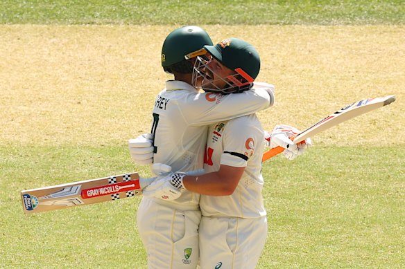 Hometown heroes Alex Carey and Travis Head completely took the game away from England with their late century partnership.