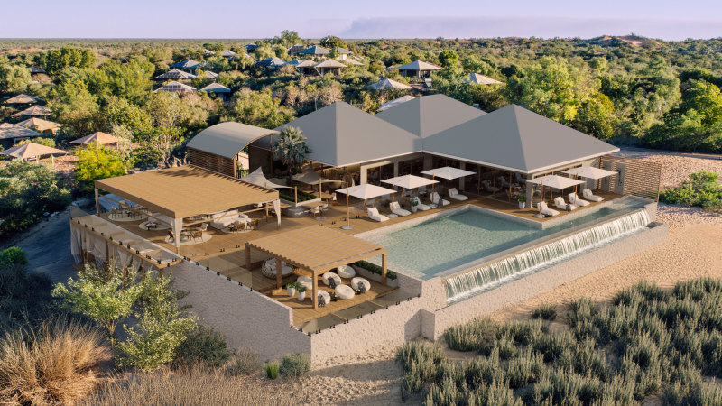 Artist impression of a proposed future development of Eco Beach resort.