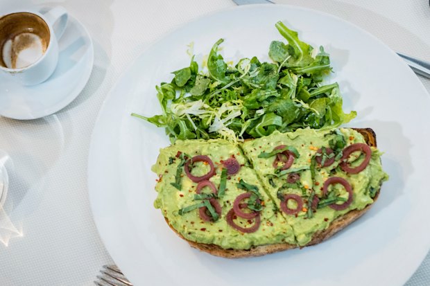  the avocado toast at New York’s Ai Fiori is “fine, but could do with some feta”. 