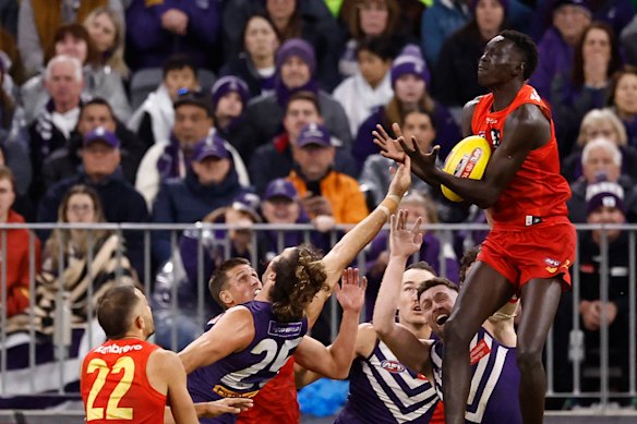 Mac Andrew’s decisive mark against Fremantle gave them the Suns their first finals win. However, with a wildcard round they would have had to qualify to play in the elimination final.