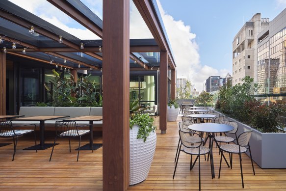 Secret weapon: Little National Hotel’s guest-only rooftop.