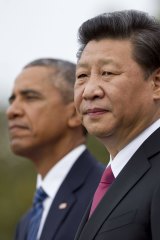 Chinese President Xi Jinping and US President Barack Obama at the White House in 2015, after their landmark emissions agreement.