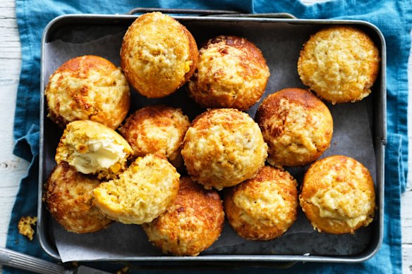 Chilli and cheese cornbread muffins.