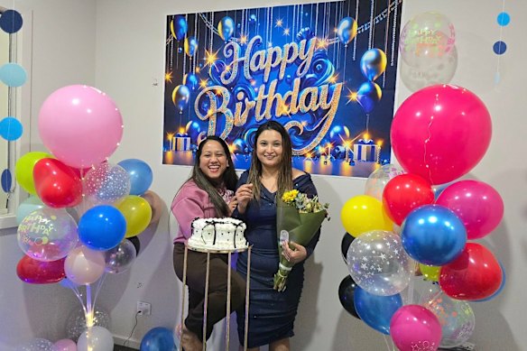 Sarala Khadka (left) and Areeza Suwal (right) thought of each other as sisters.
