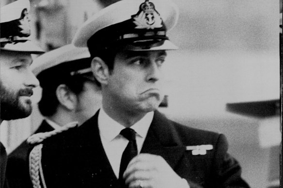 Andrew pictured in 1986 while serving in the Royal Navy.