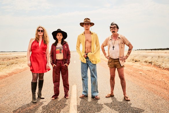 Stan’s Thou Shalt Not Steal, starring (left to right) Miranda Otto, Sherry-Lee Watson, Will McDonald and Noah Taylor.