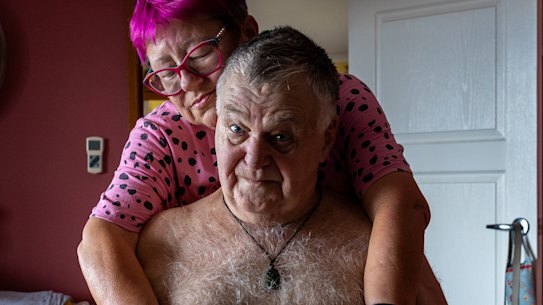 Cyril Land, 75, and his wife Lee. Cyril has motor neurone disease and has been approved for voluntary assisted dying.