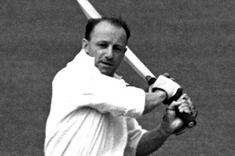 Bradman in action in 1948.