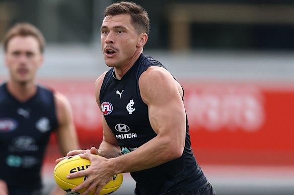 Ben Ainsworth in his first hitout for new club Carlton.