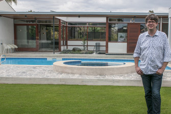 Restoration Australia host Stuart Harrison at Perth's mid-century Paganin House.