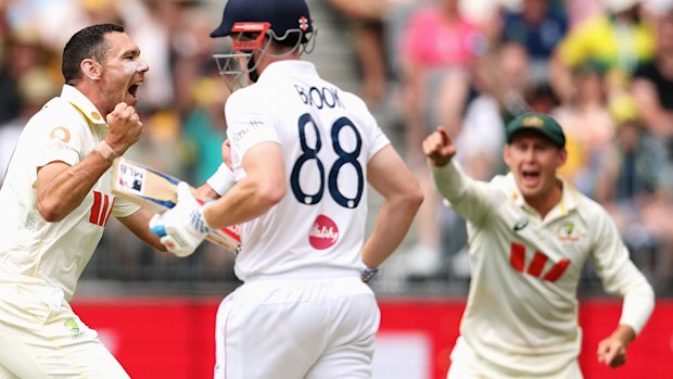 Scott Boland bounced back in style in stunning scenes on day two in Perth.