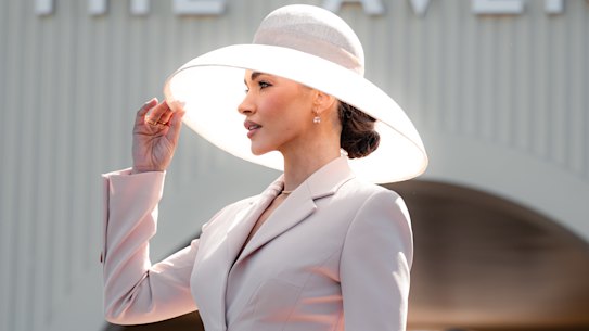 Olivia Molly Rogers arriving at The Avenue at the Caulfield Cup.