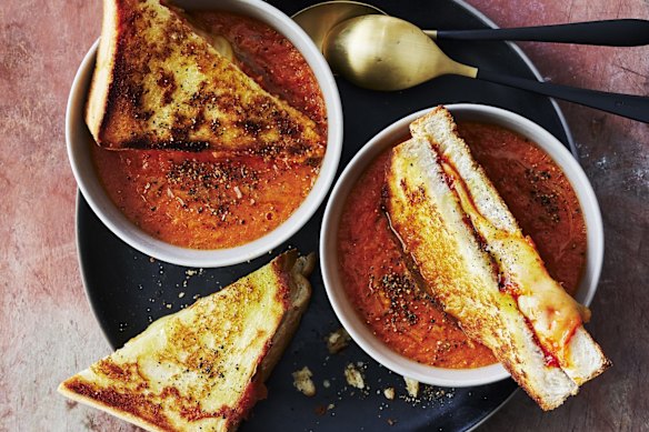 Spice up your soup and sandwich combo with kimchi and gochujang.
