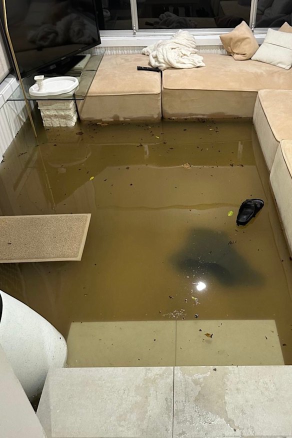 The Psomadelises’ house, a block back from Botany Bay, flooded in this
year’s king tide.