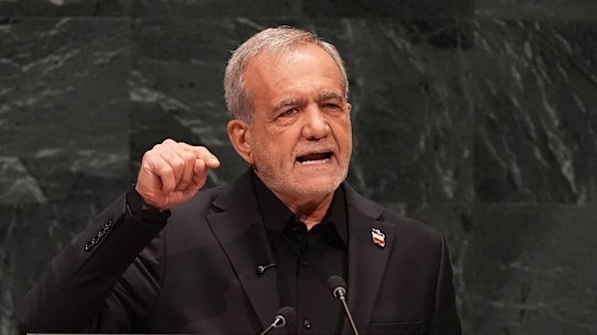 It was the first time a foreign leader whose country is at war with the US has travelled to New York to speak at the UN.