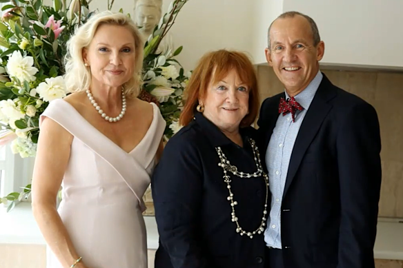Eileen Bond with her son John Bond and his wife Linda (left).