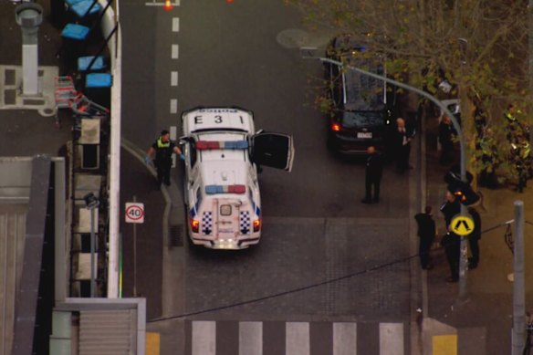 Police were called to reports of a stabbing outside Moonee Ponds Central.
