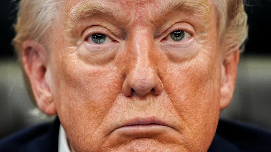 Donald Trump in the Oval Office on Saturday.