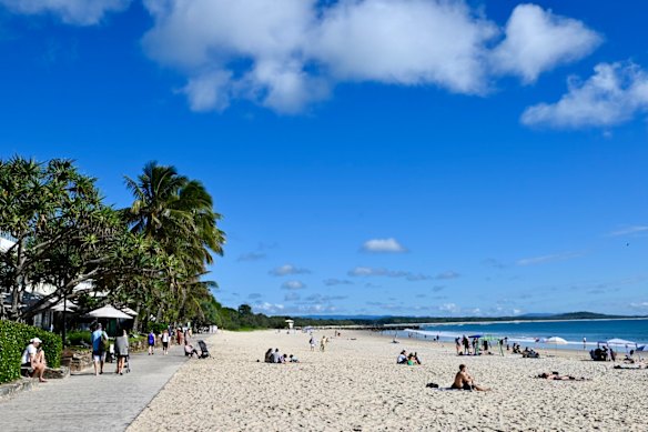 Noosa’s main beach and boardwalk.
