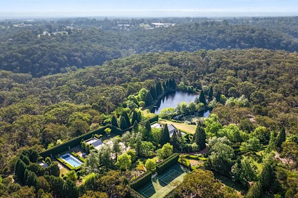 Sports marketing consultant Sean Nicholls and his interior designer wife Dita have listed their 30-acre estate in the Hornsby Shire with a price guide of $9 million to $9.9 million. 