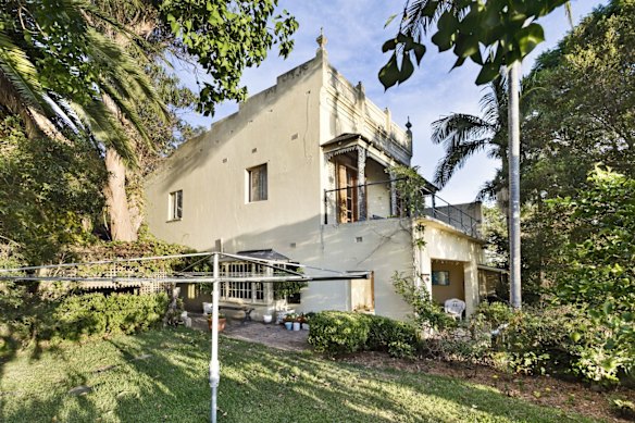 The exterior of the property has undergone extensive modifications since the late 1800s.