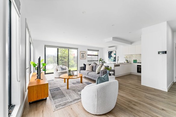 The Altona Meadows townhouse drew a crowd of six bidders at Saturday’s auction.