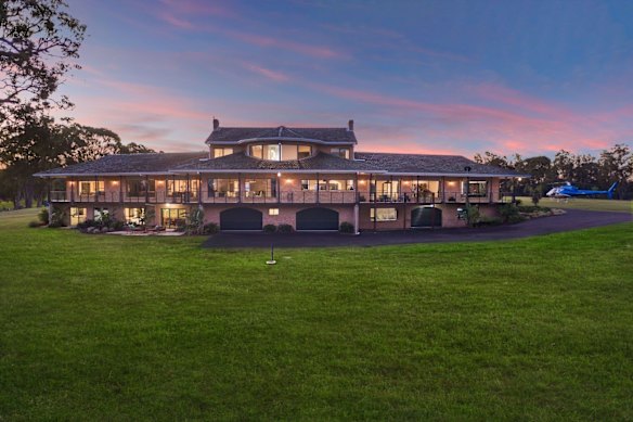 Mandalay is a six-bedroom, six-bathroom mansion on almost three hectares of absolute waterfront in Lake Macquarie, purchased in 2020.