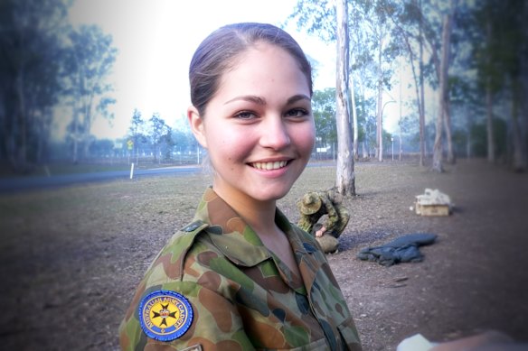 Leah Whittle during her time in the military