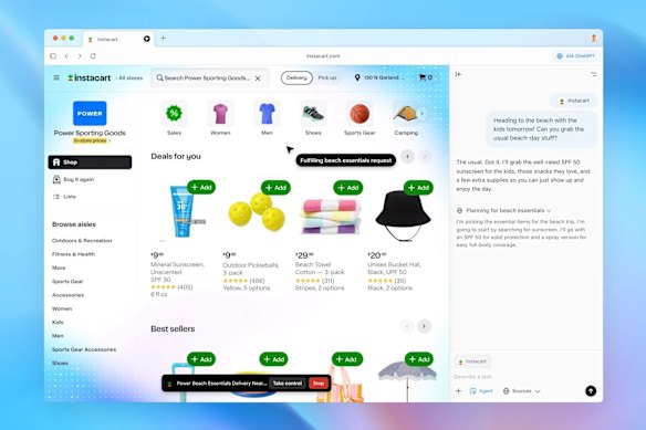 OpenAI’s new AI browser Atlas.