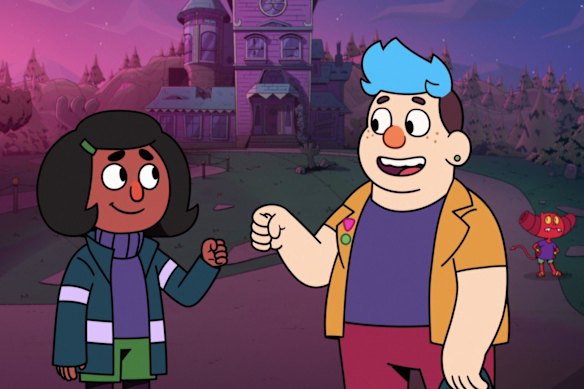  Paranormal Park with Barney, a trans character, at right.