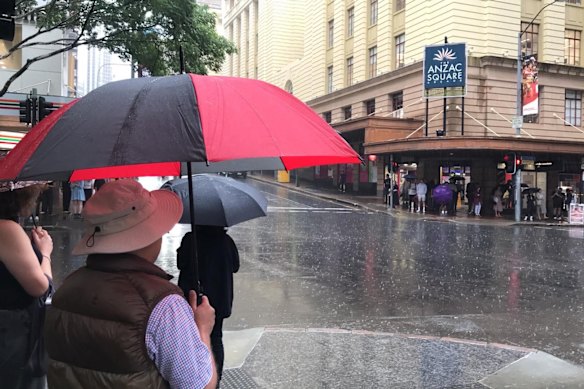 Rain in predicted in Brisbane intermittently in the lead up to Christmas.