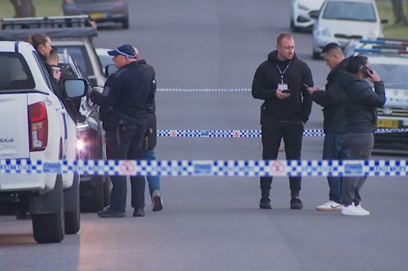 A crime scene has been established on Janamba Avenue in Kellyville.