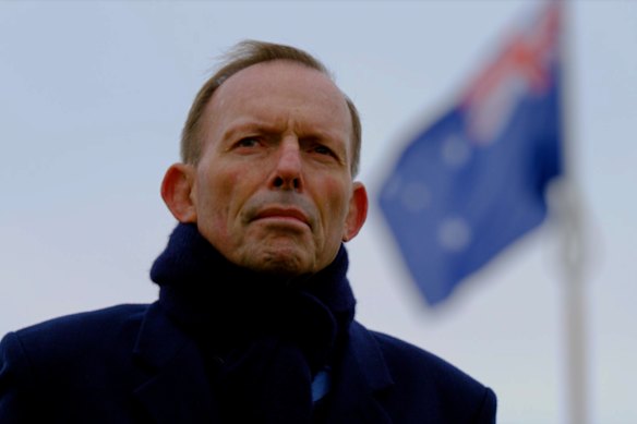 Former prime minister Tony Abbott hosting an Australian history documentary on Sky.