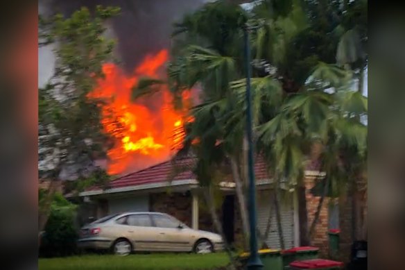 Firefighters  received multiple calls about the blaze. 