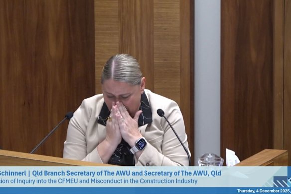 Stacey Schinnerl breaks down describing an incident at Labour Day in 2023.