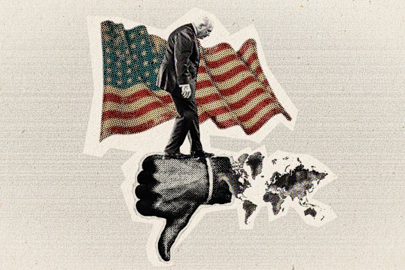 Global views of the US have taken a sharp downward turn under Donald Trump’s presidency.