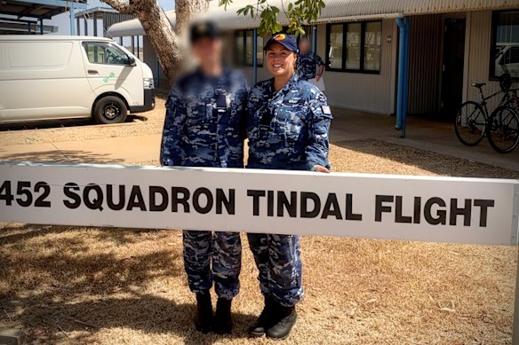 Jordyn Gray at the Tindal base.
