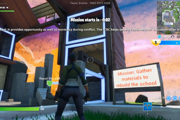 Une capture d'écran du célèbre jeu en ligne Fortnite.