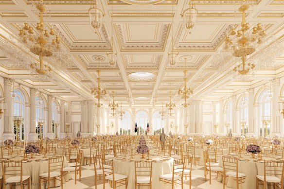 A rendering of the proposed ballroom, which would be able to seat 650 people.