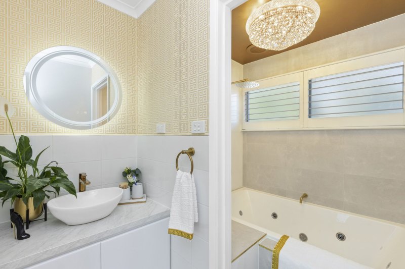 This home brings luxury to the bathroom.