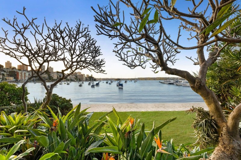 The view from one of two adjoining art deco apartments, which sold for a total of $8 million.