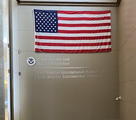 US immigration at Los Angeles airport.